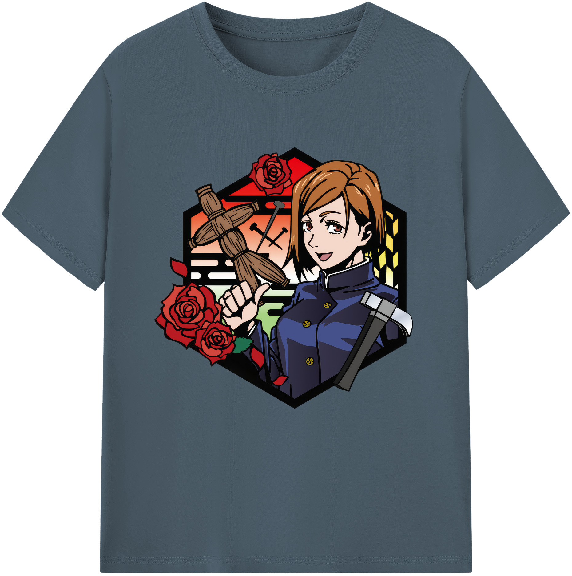 （画像用） 呪術廻戦 Jujutsu Kaisen 綿100％半袖Tシャツ（フロントプリント）